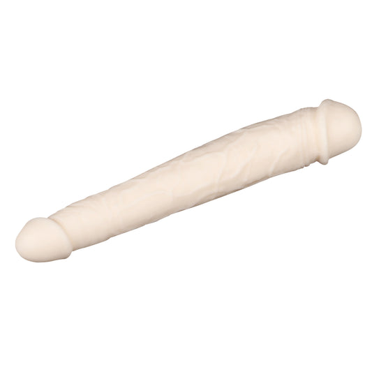 TARISS'S double -headed dildnal plug Both ends can be used unevenly liquid silicon white