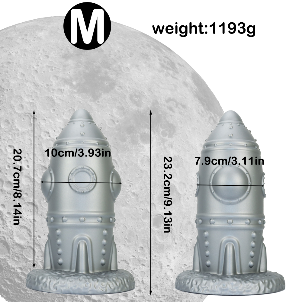 MinYn アナルプラグ 吸盤付き 凹凸あり アナル開発 液体シリコン 「ロケット」