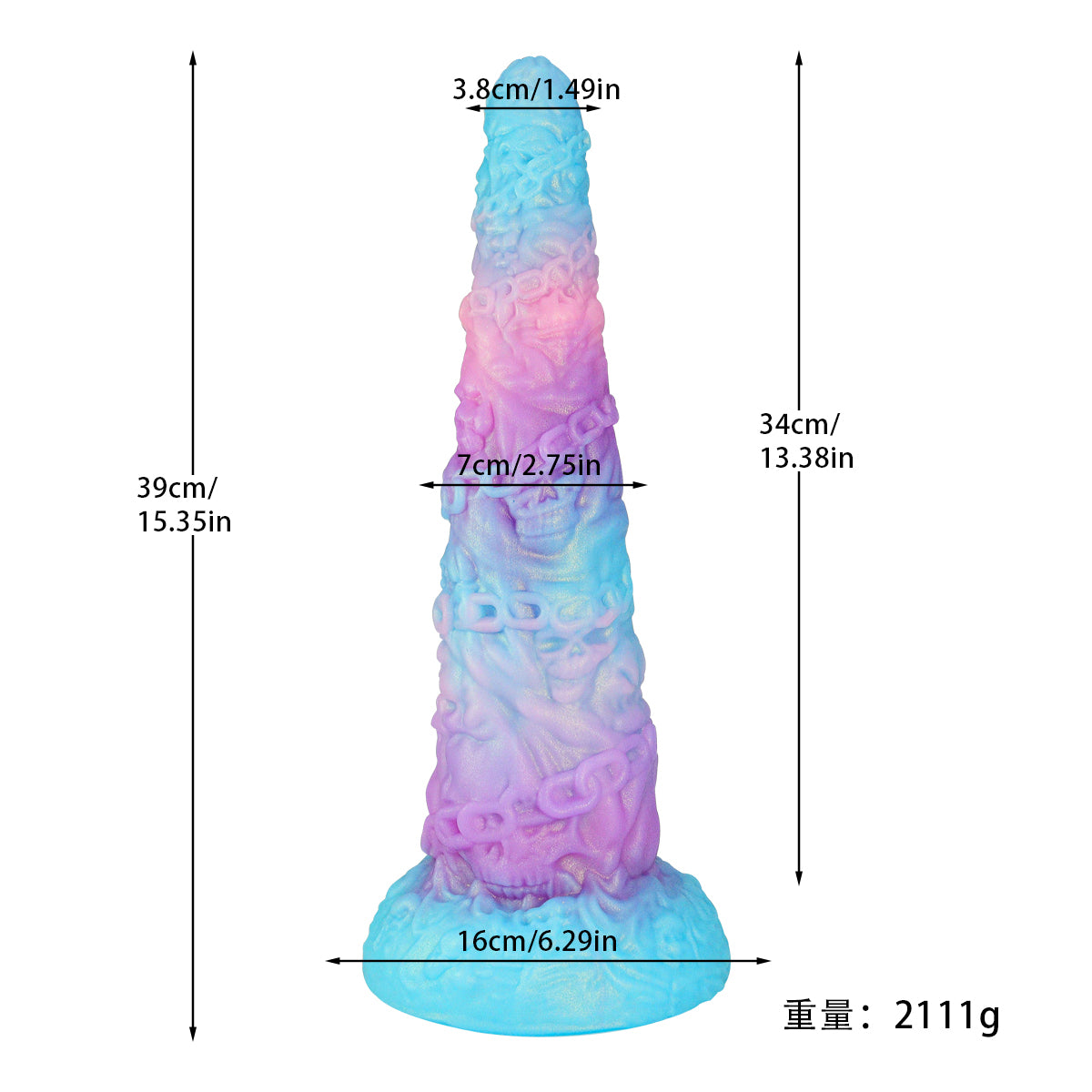 MinYn アナルプラグ アナル開発 幽魂鎖縛 鬼サイズ 凹凸あり 液体シリコン 吸盤付き 混色 - TaRiss`s