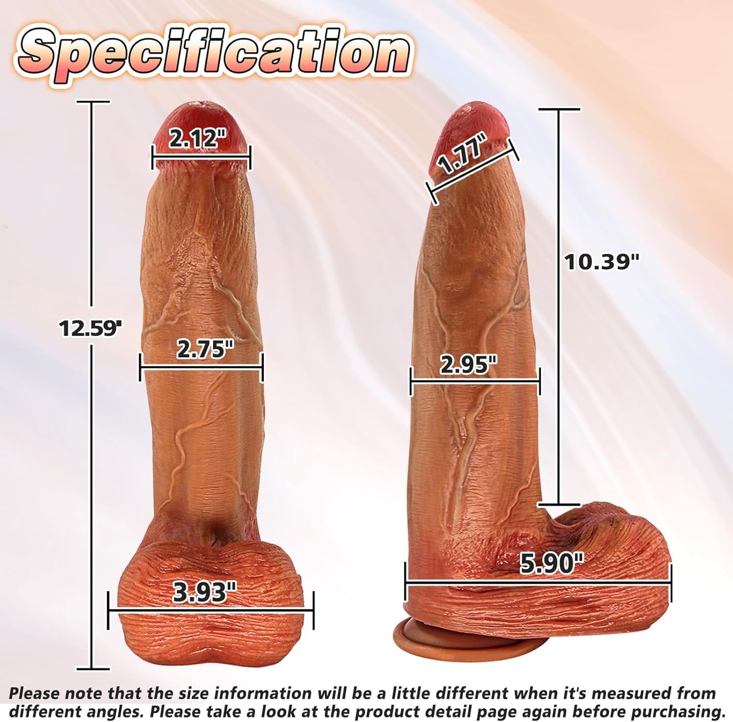 塔里斯（Tariss）的硅胶现实假阳具软肛门插头肛门扩张性玩具男性女性夫妇棕色12.59英寸