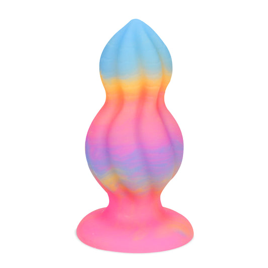 TARISS'S Anal plug Anal Development Gourd with unevenness Yellow Blue