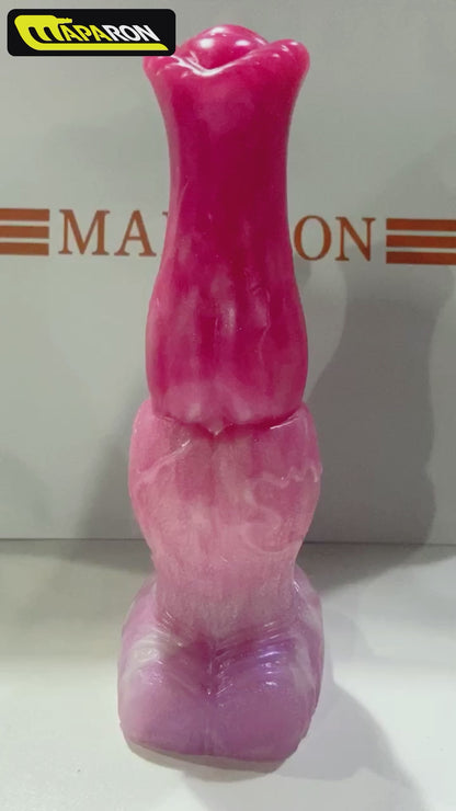 Maparon Anal plug Anal Development Liquid Silicon Pink with pedestal