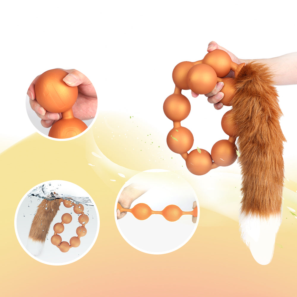 TaRiss's 9 Beads Balls Plug Tail Butt Plug - TaRiss`s