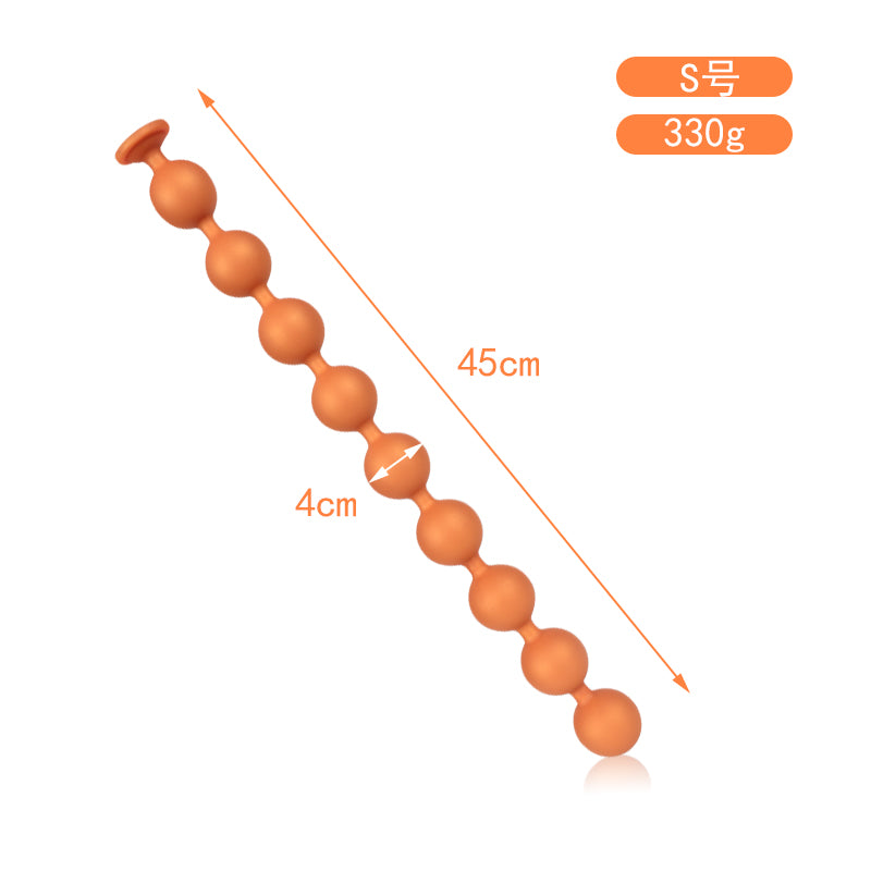 TaRiss's ギョク アナルビーズ 9ビーズ アナルプラグ アナル開発 シリコン ローズゴールド - TaRiss`s